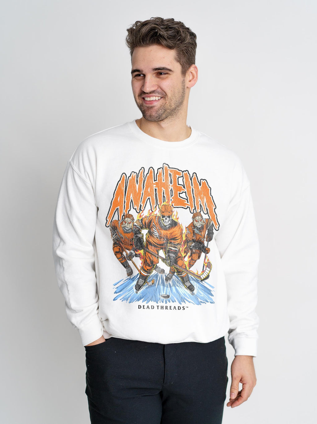 ANAHEIM HOCKEY CREWNECK SWEATSHIRT product image 4